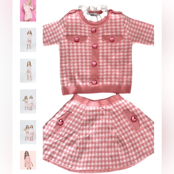 Pink girl’s Jacket & Skirt Set - Picture 2 of 3